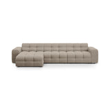 Kendal 5-Sitzer Ecksofa Links, mit Bezug aus Strukturierter Stoff (Ota7) in Dunkelbeige, 357x173 cm – Bild 1