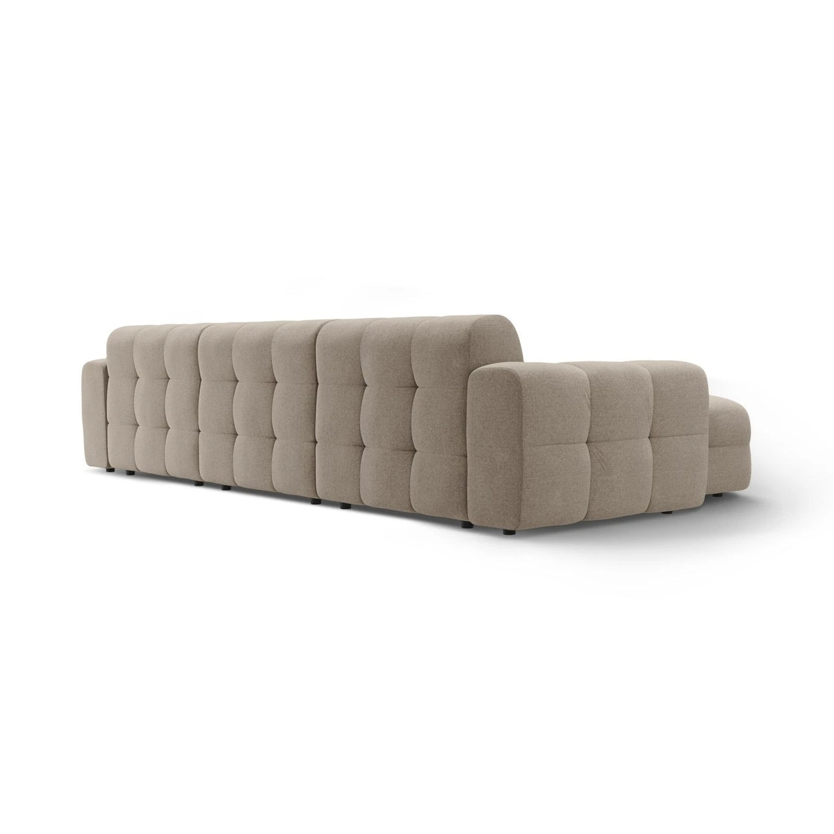 Kendal 5-Sitzer Ecksofa Links, mit Bezug aus Strukturierter Stoff (Ota7) in Dunkelbeige, 357x173 cm – Bild 5