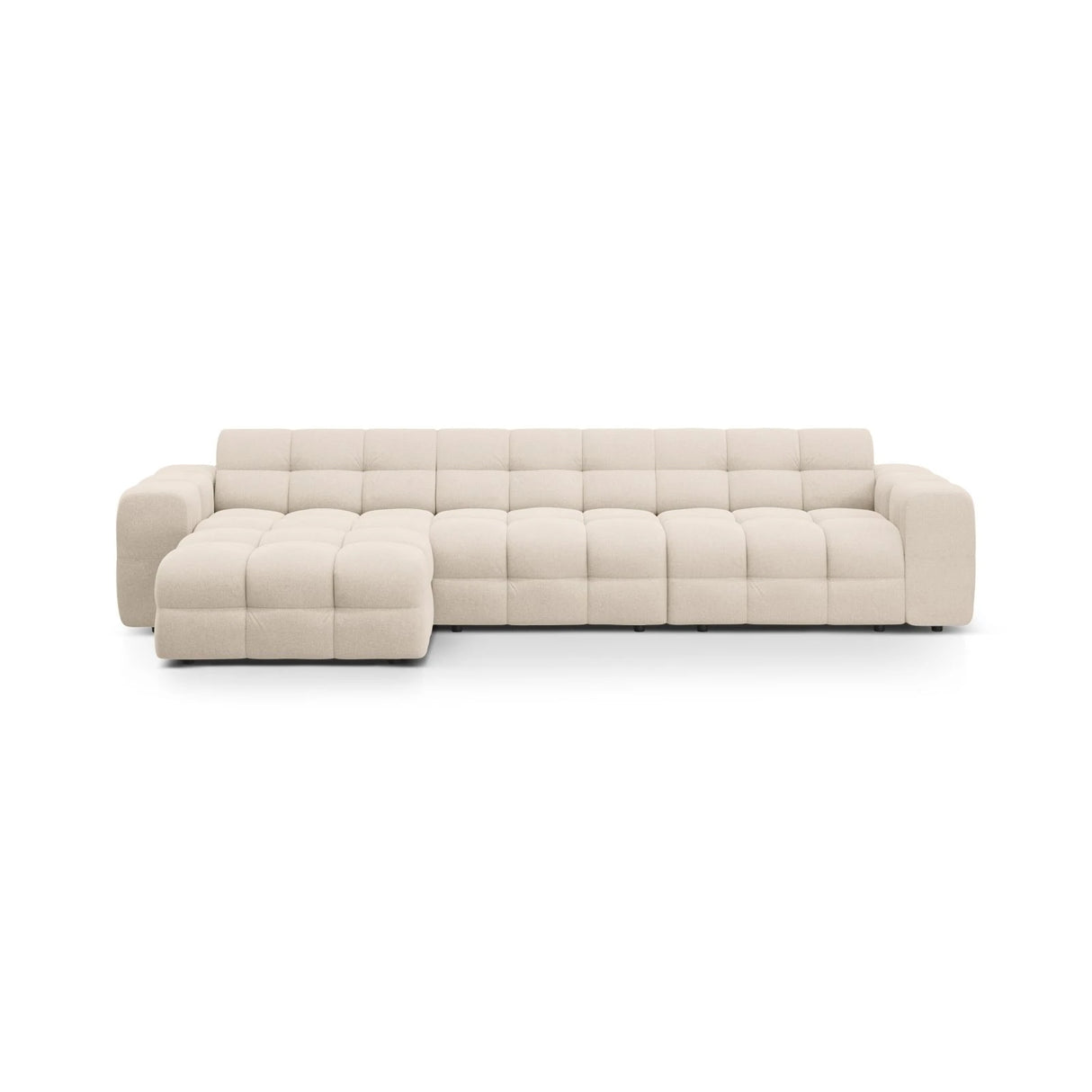 Kendal 5-Sitzer Ecksofa Links, mit Bezug aus Strukturierter Stoff (Ota8) in Beige, 357x173 cm – Bild 1