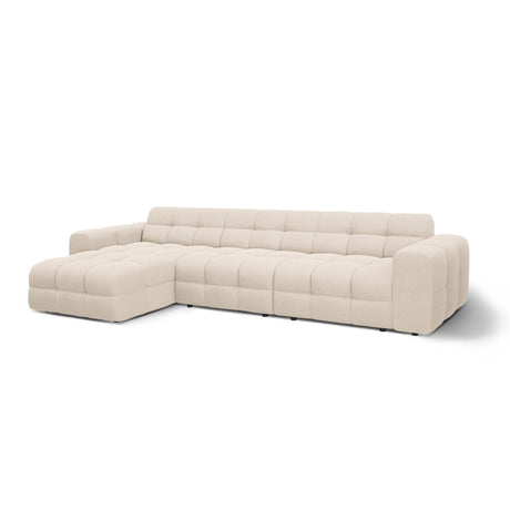 Kendal 5-Sitzer Ecksofa Links, mit Bezug aus Strukturierter Stoff (Ota8) in Beige, 357x173 cm – Bild 4