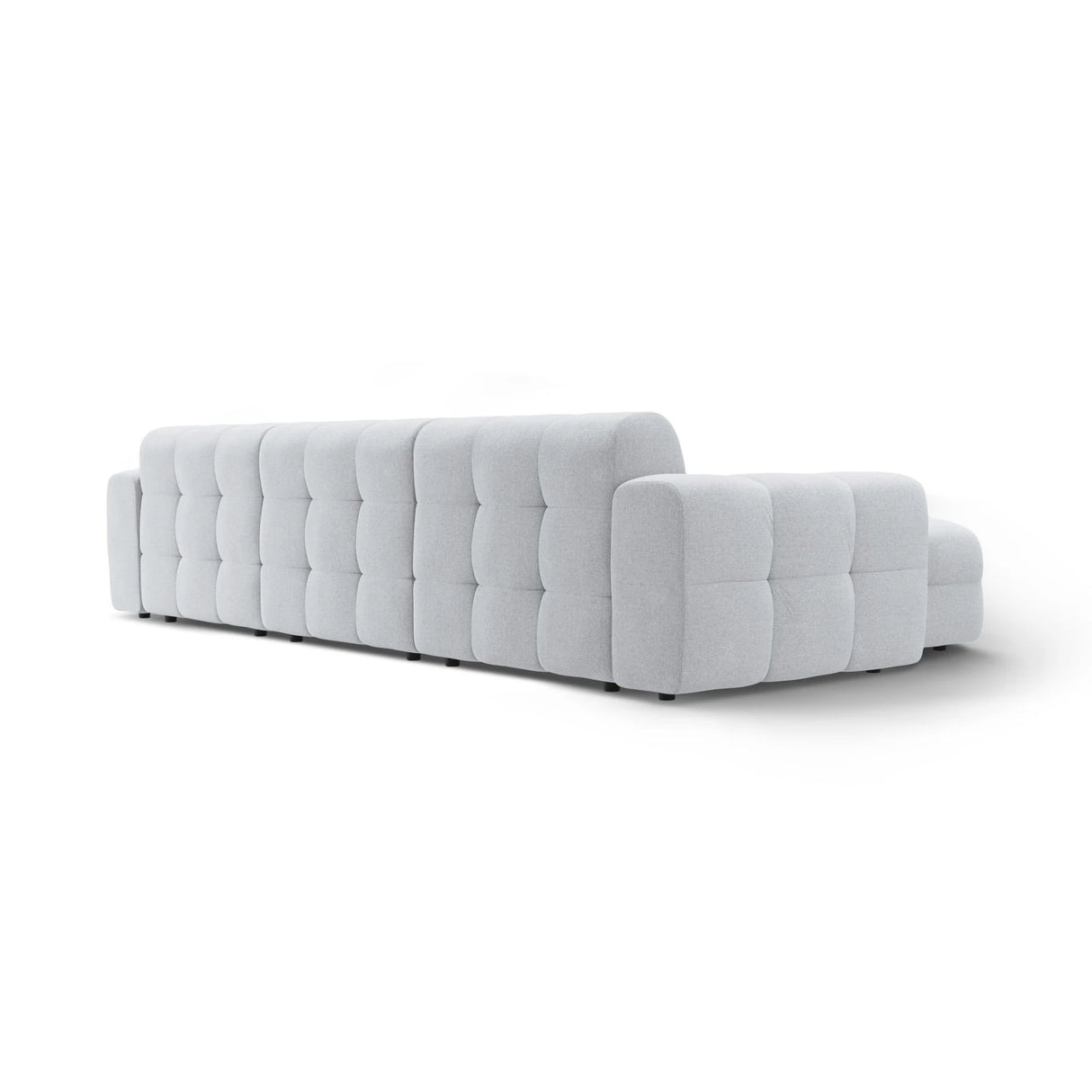 Kendal 5-Sitzer Ecksofa Links, mit Bezug aus Strukturierter Stoff (Ota9) in Hellgrau, 357x173 cm – Bild 5