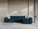 Kendal 5-Sitzer Ecksofa Rechts, mit Bezug aus Samt (Ma2211) in Marineblau, 357x173 cm – Bild 2