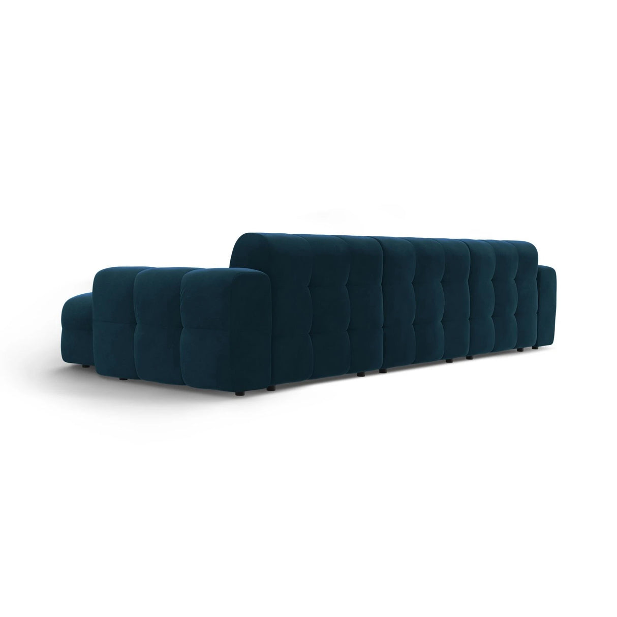 Kendal 5-Sitzer Ecksofa Rechts, mit Bezug aus Samt (Ma2211) in Marineblau, 357x173 cm – Bild 5