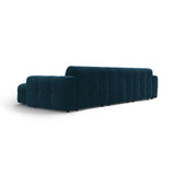 Kendal 5-Sitzer Ecksofa Rechts, mit Bezug aus Samt (Ma2211) in Marineblau, 357x173 cm – Bild 5