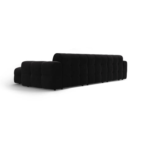 Kendal 5-Sitzer Ecksofa Rechts, mit Bezug aus Samt (Ma2219) in Schwarz, 357x173 cm – Bild 5