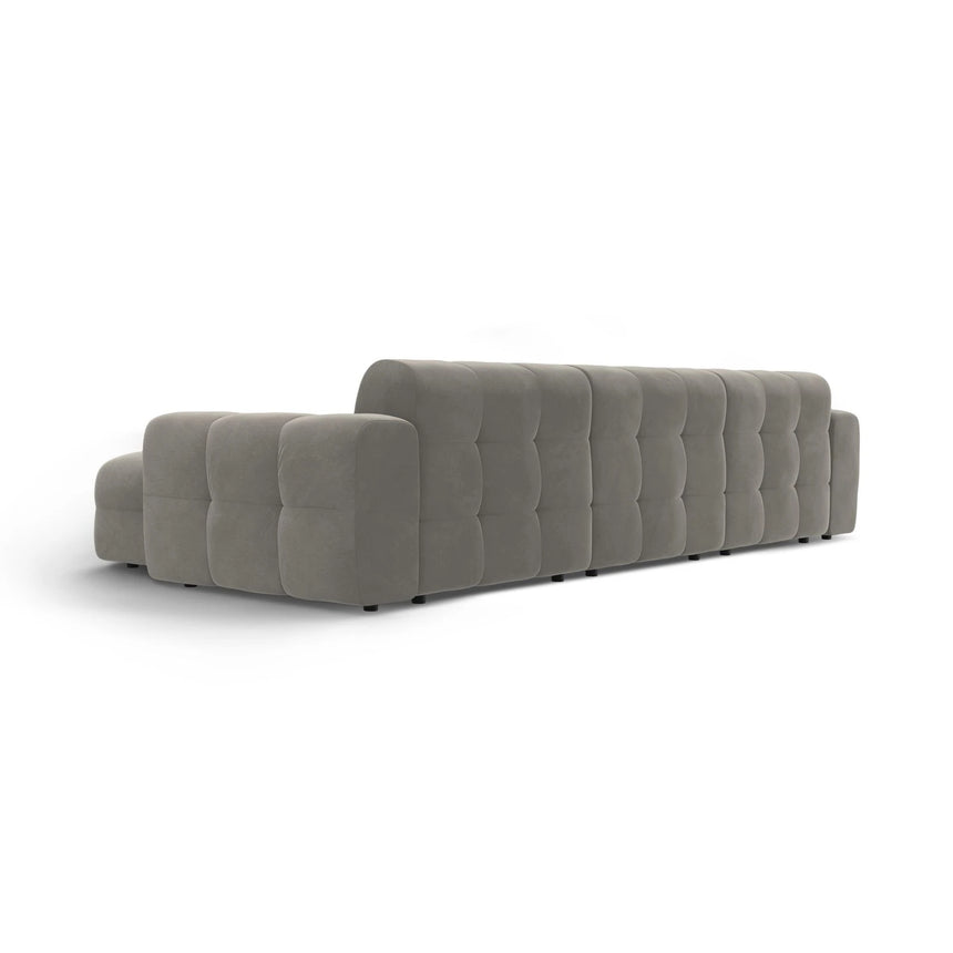 Kendal 5-Sitzer Ecksofa Rechts, mit Bezug aus Samt (Ma2241) in Dunkelgrau, 357x173 cm – Bild 5