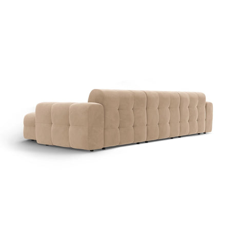 Kendal 5-Sitzer Ecksofa Rechts, mit Bezug aus Samt (Ma2282) in Almond Beige, 357x173 cm – Bild 5