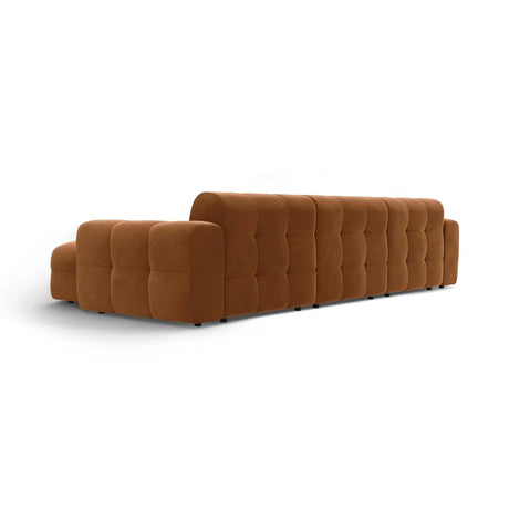 Kendal 5-Sitzer Ecksofa Rechts, mit Bezug aus Samt (Ma2286) in Camel, 357x173 cm – Bild 5