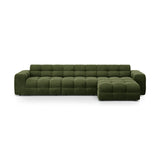 Kendal 5-Sitzer Ecksofa Rechts, mit Bezug aus Samt (Ma2295) in Army Green, 357x173 cm – Bild 1