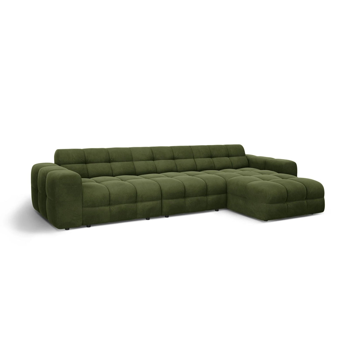 Kendal 5-Sitzer Ecksofa Rechts, mit Bezug aus Samt (Ma2295) in Army Green, 357x173 cm – Bild 4