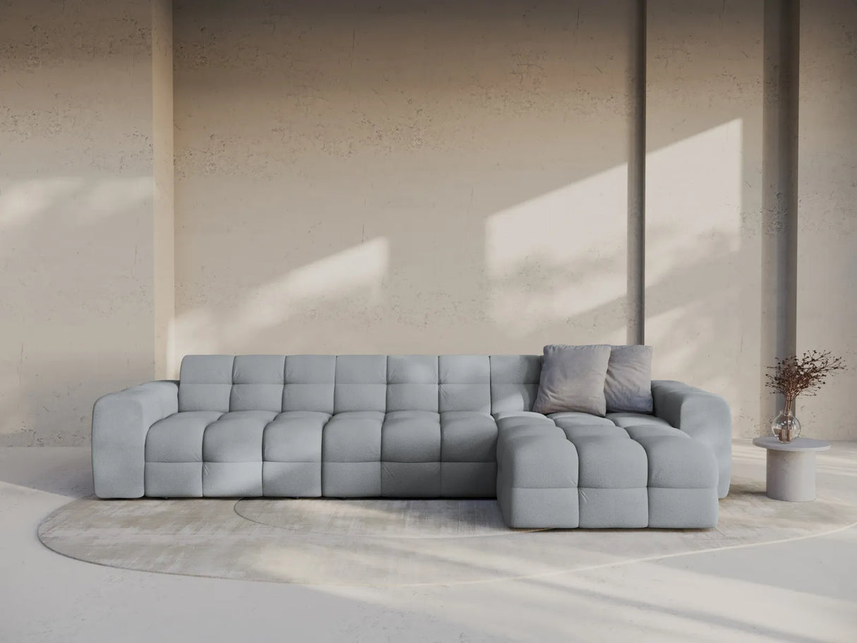 Kendal 5-Sitzer Ecksofa Rechts, mit Bezug aus Strukturierter Stoff (Ota10) in Platinum, 357x173 cm – Bild 2