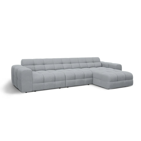 Kendal 5-Sitzer Ecksofa Rechts, mit Bezug aus Strukturierter Stoff (Ota10) in Platinum, 357x173 cm – Bild 4