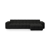 Kendal 5-Sitzer Ecksofa Rechts, mit Bezug aus Strukturierter Stoff (Ota12) in Schwarz, 357x173 cm – Bild 1