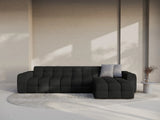 Kendal 5-Sitzer Ecksofa Rechts, mit Bezug aus Strukturierter Stoff (Ota12) in Schwarz, 357x173 cm – Bild 2