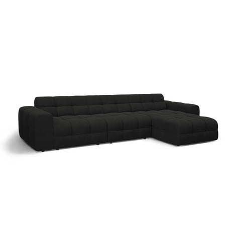 Kendal 5-Sitzer Ecksofa Rechts, mit Bezug aus Strukturierter Stoff (Ota12) in Schwarz, 357x173 cm – Bild 4