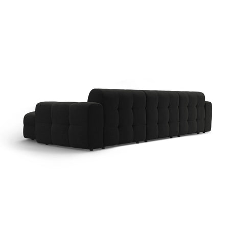 Kendal 5-Sitzer Ecksofa Rechts, mit Bezug aus Strukturierter Stoff (Ota12) in Schwarz, 357x173 cm – Bild 5