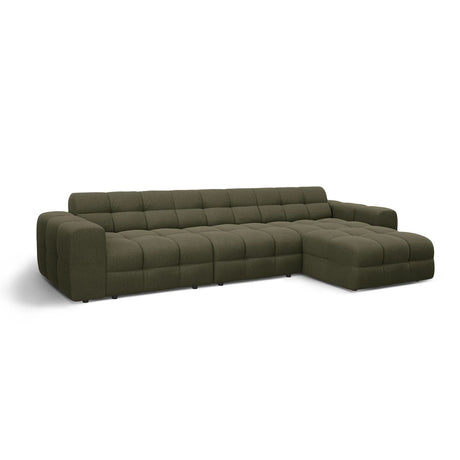 Kendal 5-Sitzer Ecksofa Rechts, mit Bezug aus Strukturierter Stoff (Ota13) in Amazon grün, 357x173 cm – Bild 4