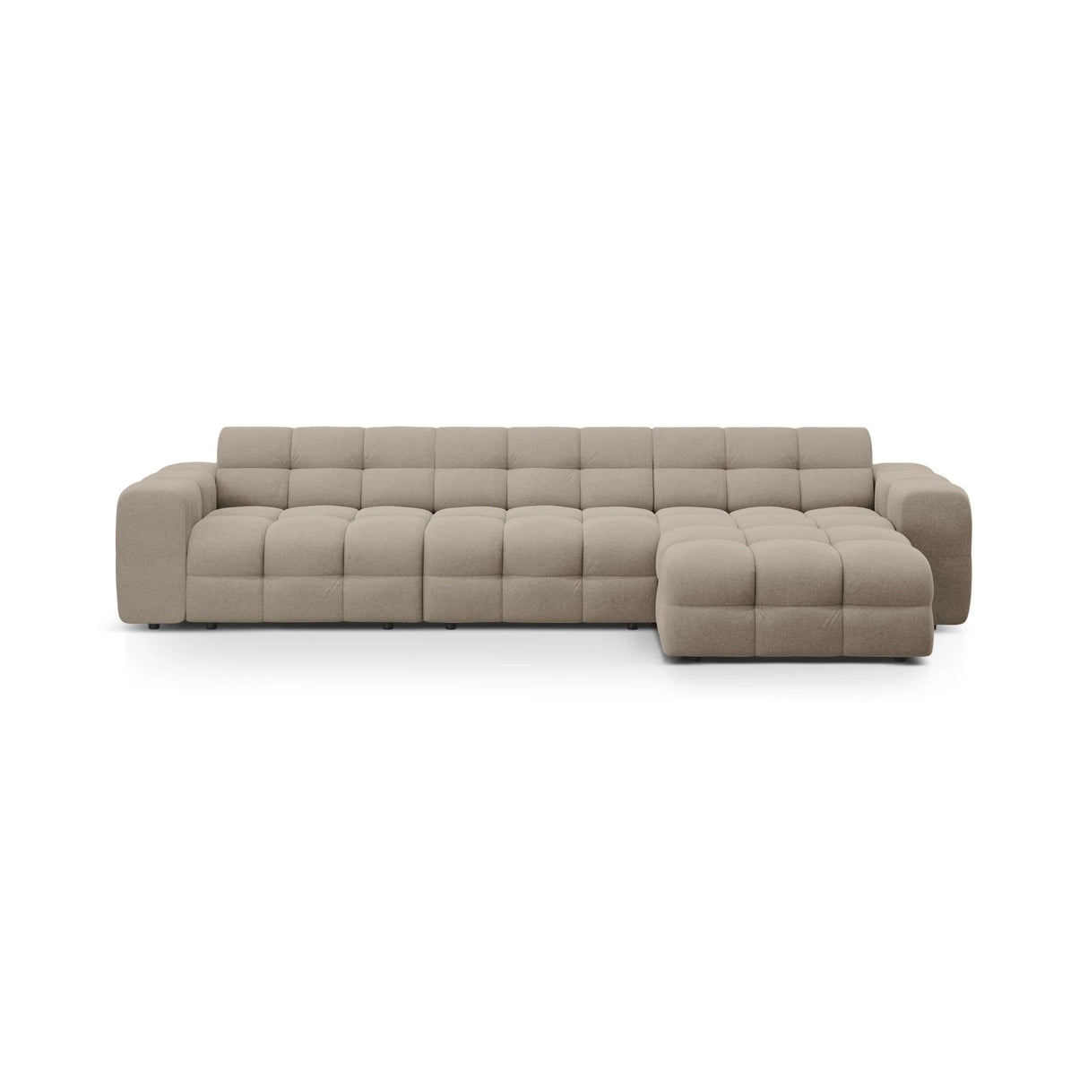 Kendal 5-Sitzer Ecksofa Rechts, mit Bezug aus Strukturierter Stoff (Ota7) in Dunkelbeige, 357x173 cm – Bild 1