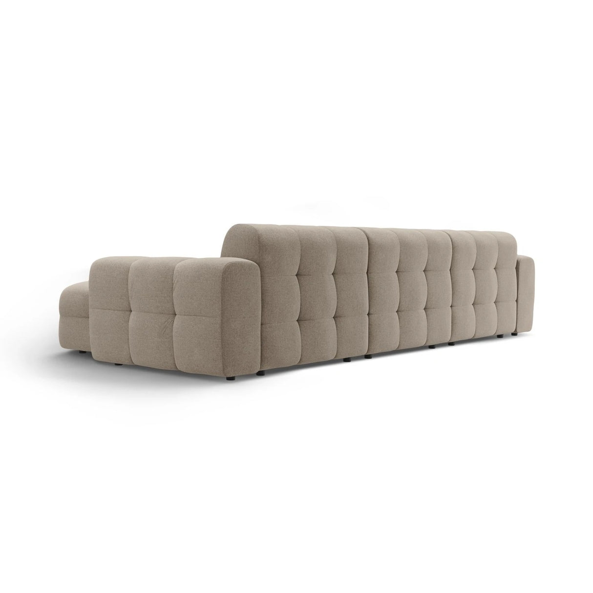 Kendal 5-Sitzer Ecksofa Rechts, mit Bezug aus Strukturierter Stoff (Ota7) in Dunkelbeige, 357x173 cm – Bild 5