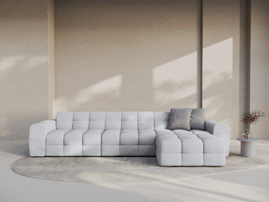 Kendal 5-Sitzer Ecksofa Rechts, mit Bezug aus Strukturierter Stoff (Ota9) in Hellgrau, 357x173 cm – Bild 2