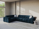 Kendal 6-Sitzer Ecksofa Links, mit Bezug aus Samt (Ma2211) in Marineblau, 332x231 cm – Bild 2