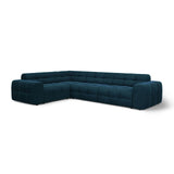 Kendal 6-Sitzer Ecksofa Links, mit Bezug aus Samt (Ma2211) in Marineblau, 332x231 cm – Bild 4