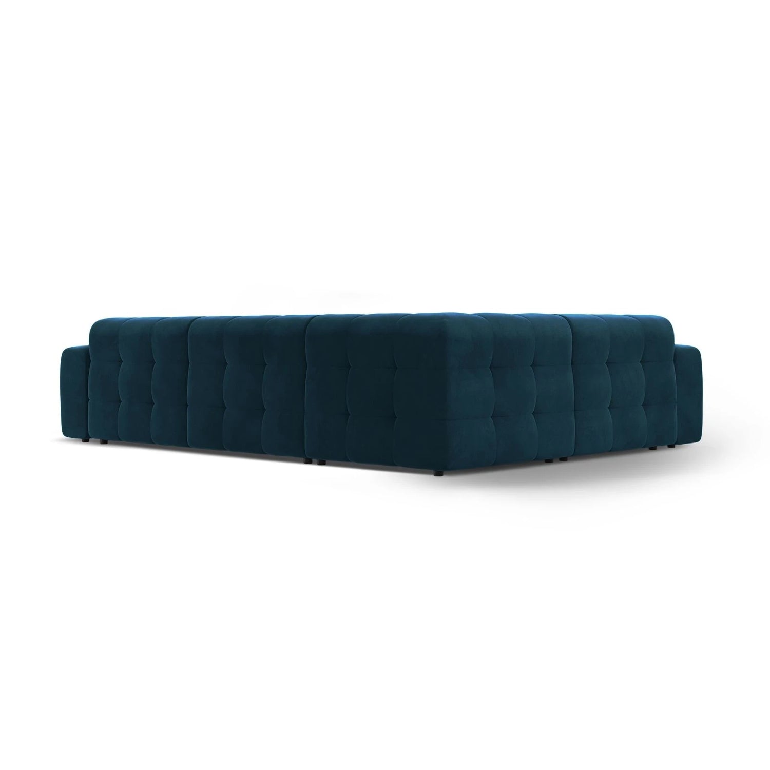 Kendal 6-Sitzer Ecksofa Links, mit Bezug aus Samt (Ma2211) in Marineblau, 332x231 cm – Bild 5