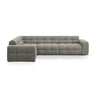 Kendal 6-Sitzer Ecksofa Links, mit Bezug aus Samt (Ma2241) in Dunkelgrau, 332x231 cm – Bild 1