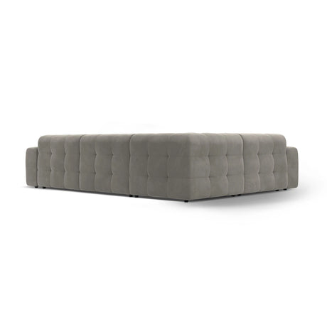 Kendal 6-Sitzer Ecksofa Links, mit Bezug aus Samt (Ma2241) in Dunkelgrau, 332x231 cm – Bild 5