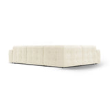 Kendal 6-Sitzer Ecksofa Links, mit Bezug aus Samt (Ma2256) in Elfenbein, 332x231 cm – Bild 5