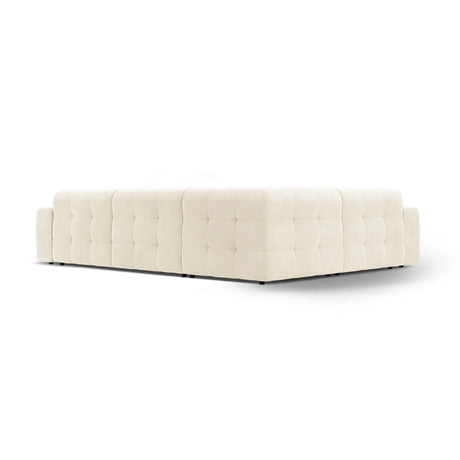 Kendal 6-Sitzer Ecksofa Links, mit Bezug aus Samt (Ma2256) in Elfenbein, 332x231 cm – Bild 5