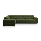 Kendal 6-Sitzer Ecksofa Links, mit Bezug aus Samt (Ma2295) in Army Green, 332x231 cm – Bild 1