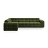 Kendal 6-Sitzer Ecksofa Links, mit Bezug aus Samt (Ma2295) in Army Green, 332x231 cm – Bild 1