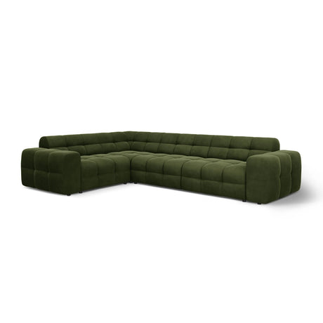 Kendal 6-Sitzer Ecksofa Links, mit Bezug aus Samt (Ma2295) in Army Green, 332x231 cm – Bild 4