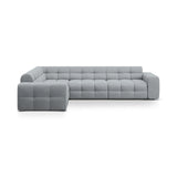 Kendal 6-Sitzer Ecksofa Links, mit Bezug aus Strukturierter Stoff (Ota10) in Platinum, 332x231 cm – Bild 1