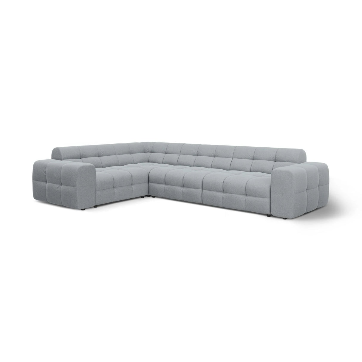 Kendal 6-Sitzer Ecksofa Links, mit Bezug aus Strukturierter Stoff (Ota10) in Platinum, 332x231 cm – Bild 4