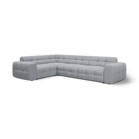 Kendal 6-Sitzer Ecksofa Links, mit Bezug aus Strukturierter Stoff (Ota10) in Platinum, 332x231 cm – Bild 4