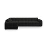 Kendal 6-Sitzer Ecksofa Links, mit Bezug aus Strukturierter Stoff (Ota12) in Schwarz, 332x231 cm – Bild 1