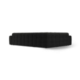 Kendal 6-Sitzer Ecksofa Links, mit Bezug aus Strukturierter Stoff (Ota12) in Schwarz, 332x231 cm – Bild 5