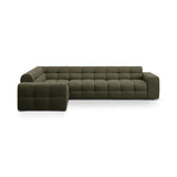 Kendal 6-Sitzer Ecksofa Links, mit Bezug aus Strukturierter Stoff (Ota13) in Amazon grün, 332x231 cm – Bild 1