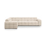 Kendal 6-Sitzer Ecksofa Links, mit Bezug aus Strukturierter Stoff (Ota8) in Beige, 332x231 cm – Bild 1