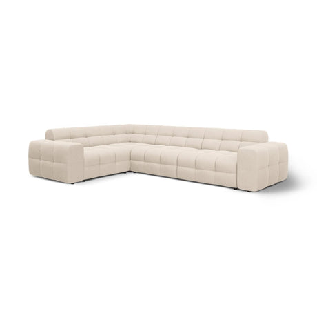Kendal 6-Sitzer Ecksofa Links, mit Bezug aus Strukturierter Stoff (Ota8) in Beige, 332x231 cm – Bild 4