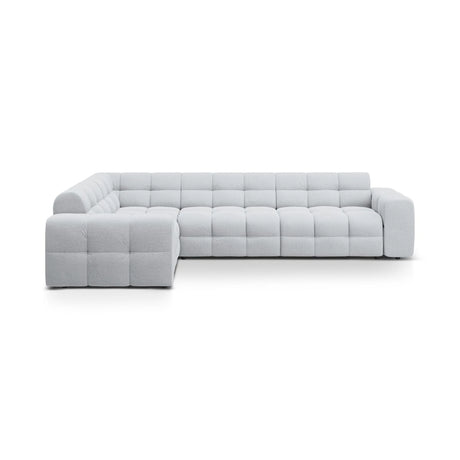 Kendal 6-Sitzer Ecksofa Links, mit Bezug aus Strukturierter Stoff (Ota9) in Hellgrau, 332x231 cm – Bild 1