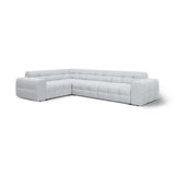 Kendal 6-Sitzer Ecksofa Links, mit Bezug aus Strukturierter Stoff (Ota9) in Hellgrau, 332x231 cm – Bild 4