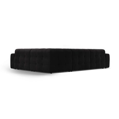 Kendal 6-Sitzer Ecksofa Rechts, mit Bezug aus Samt (Ma2219) in Schwarz, 332x231 cm – Bild 5