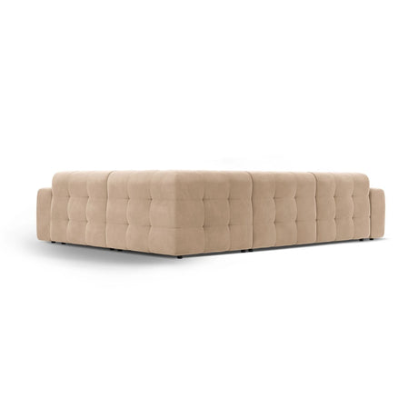 Kendal 6-Sitzer Ecksofa Rechts, mit Bezug aus Samt (Ma2282) in Almond Beige, 332x231 cm – Bild 5