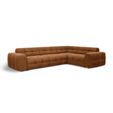 Kendal 6-Sitzer Ecksofa Rechts, mit Bezug aus Samt (Ma2286) in Camel, 332x231 cm – Bild 4