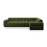 Kendal 6-Sitzer Ecksofa Rechts, mit Bezug aus Samt (Ma2295) in Army Green, 332x231 cm – Bild 1