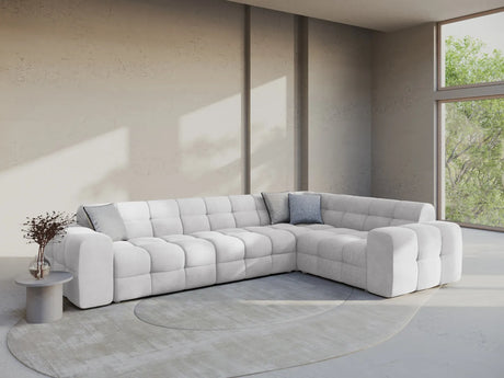 Kendal 6-Sitzer Ecksofa Rechts, mit Bezug aus Samt oder Strukturstoff, 332x231 cm – Bild 2
