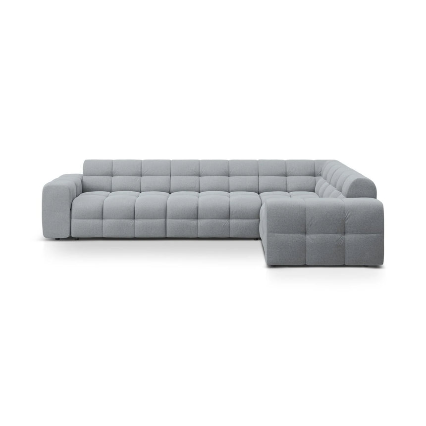 Kendal 6-Sitzer Ecksofa Rechts, mit Bezug aus Strukturierter Stoff (Ota10) in Platinum, 332x231 cm – Bild 1